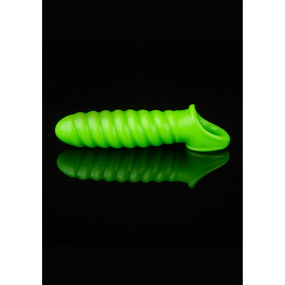 Image of Ouch! by Shots Swirl Stretchable Penis Sheath - Glow in the Dark