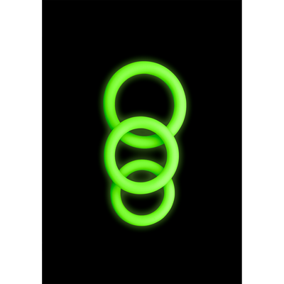 Image of Ouch! by Shots Cockring Set - Glow in the Dark - 3 Pieces