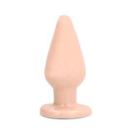 SLT by Shots Self Lubrication 5 Inch Buttplug - Flesh..