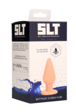 SLT by Shots Self Lubrication 5 Inch Buttplug - Flesh..