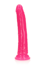 RealRock by Shots Slim Realistic Dildo with Suction Cup - Glow in the Dark - 9'' / 22,5 cm