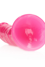 RealRock by Shots Slim Realistic Dildo with Suction Cup - Glow in the Dark - 7'' / 18 cm