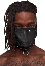 Male Power Triton - Mask with Adjustable Neck and Front Ring - One Size - Black