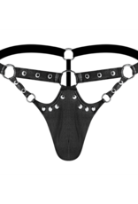 Male Power Jouster - G-String with Contour-Fit Pouch - S/M - Black