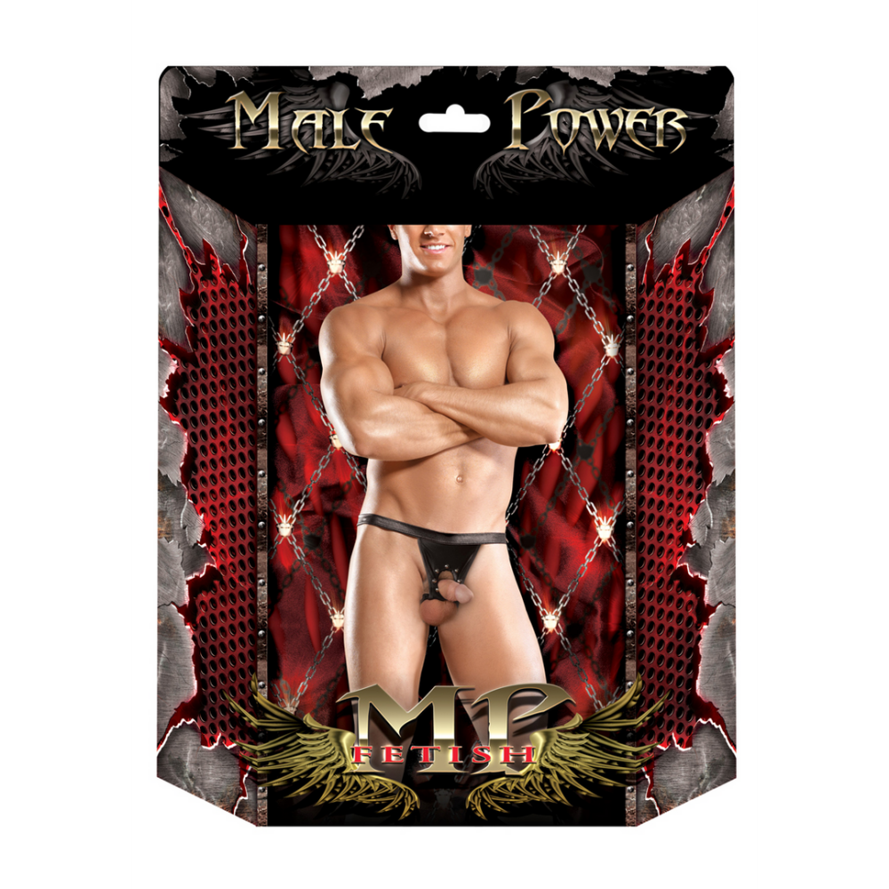 Male Power Appolo - Power Sock with Round Cut and Open Back - S/M - Black