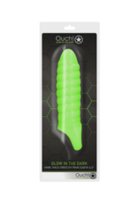 Ouch! by Shots Swirl Thick Stretchy Penis Sheath - Glow in the Dark