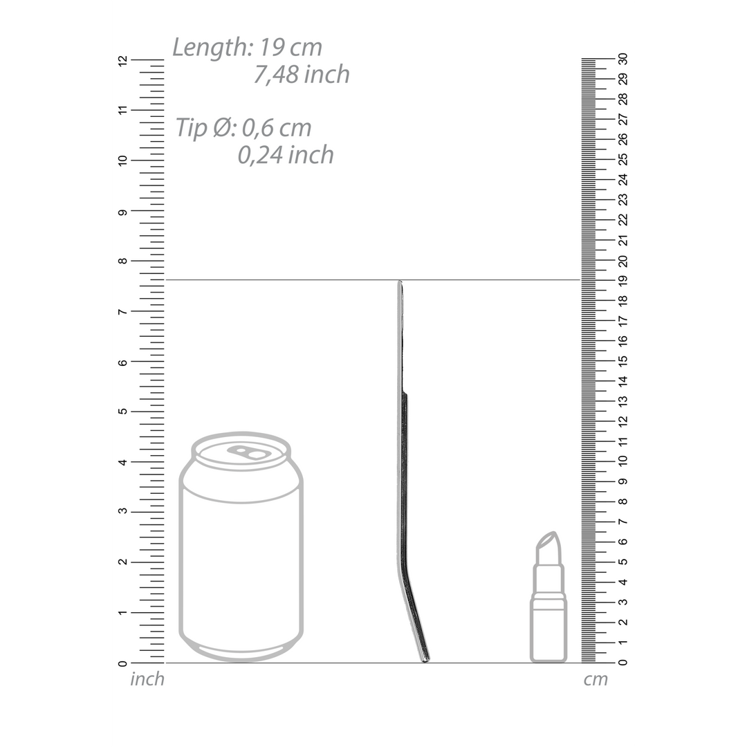 Ouch! by Shots Roestvrijstalen dilator - 0,2 / 6 mm