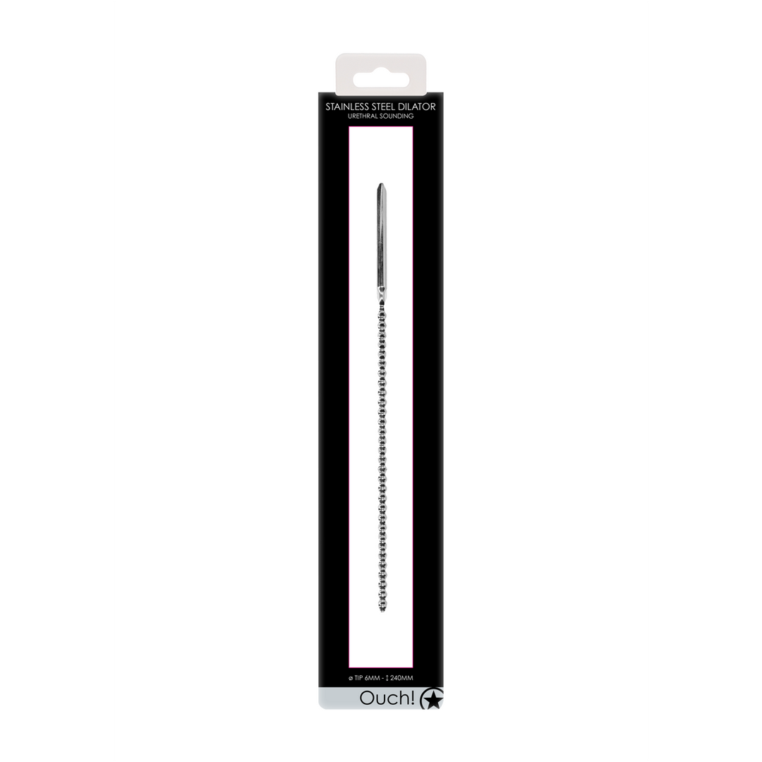 Ouch! by Shots RVS Geribbelde Dilator - 0.2 / 6 mm