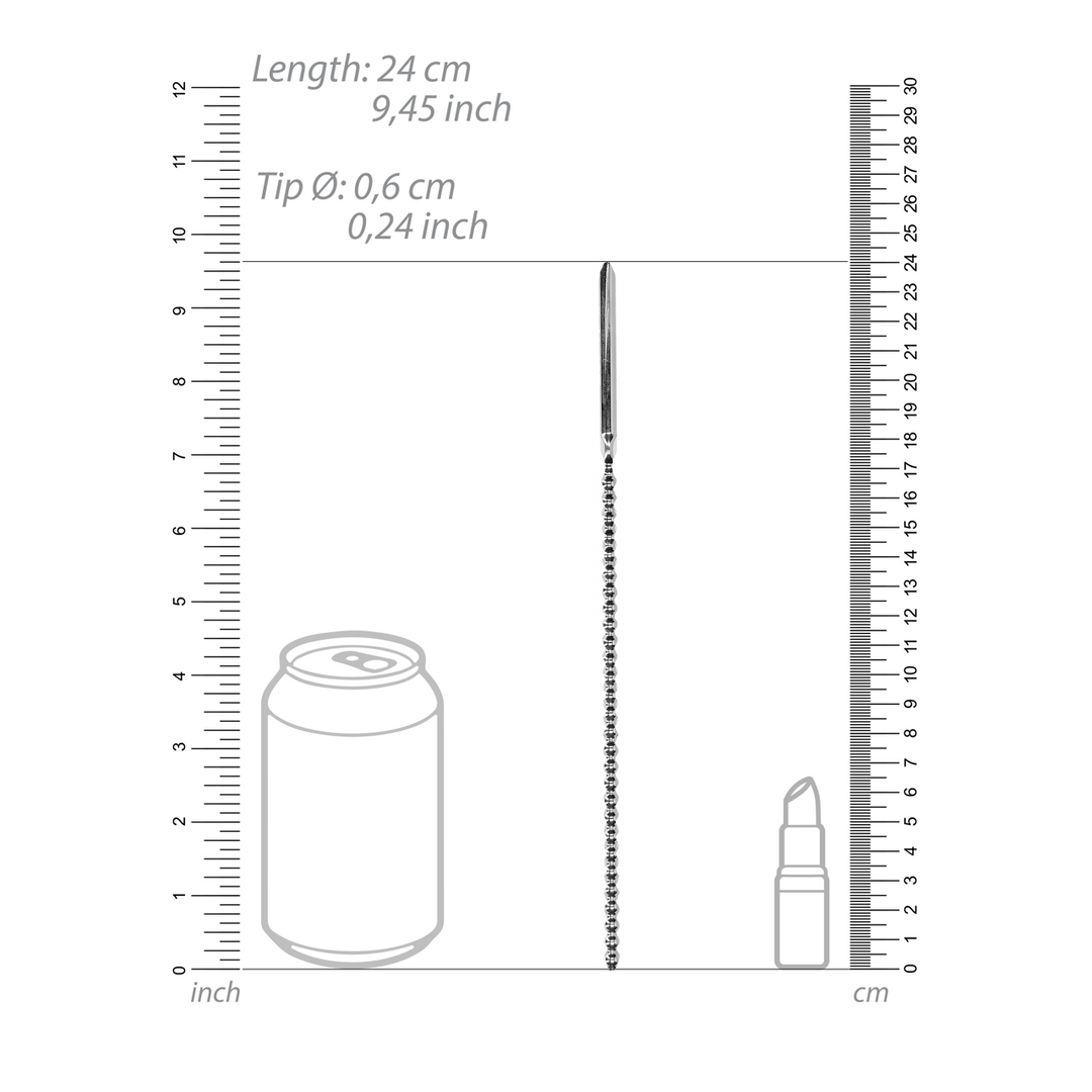 Ouch! by Shots RVS Geribbelde Dilator - 0.2 / 6 mm