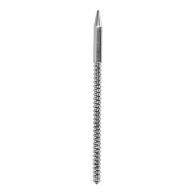 Image of Ouch! by Shots Stainless Steel Ribbed Dilator - 0.3 / 8 mm
