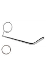 Ouch! by Shots Stainless Steel Dilator with Glans Ring - 0.3 / 8 mm