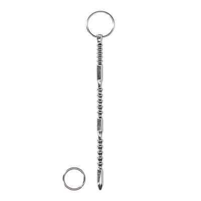 Image of Ouch! by Shots Stainless Steel Ribbed Dilator - 0.4 / 9 mm