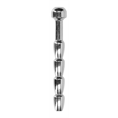 Image of Ouch! by Shots Ribbed Hollow Penis Plug - 0.2 / 6 mm