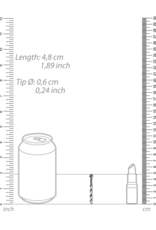 Ouch! by Shots Ribbed Hollow Penis Plug - 0.2 / 6 mm