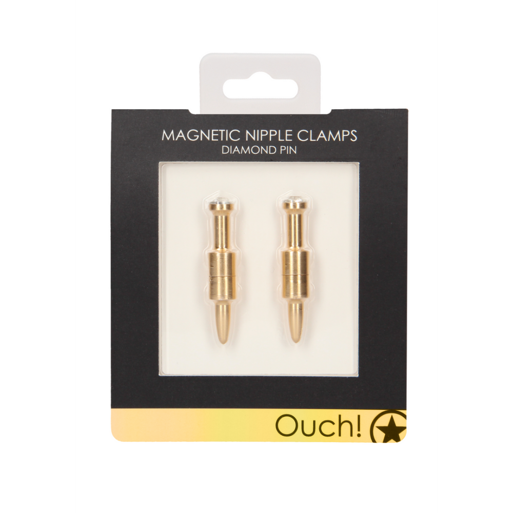 Ouch! by Shots Magnetic Nipple Clamps Diamond Pin