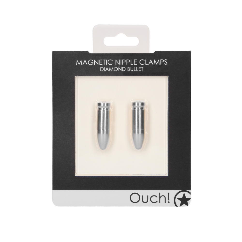 Ouch! by Shots Magnetic Nipple Clamps Diamond Bullet