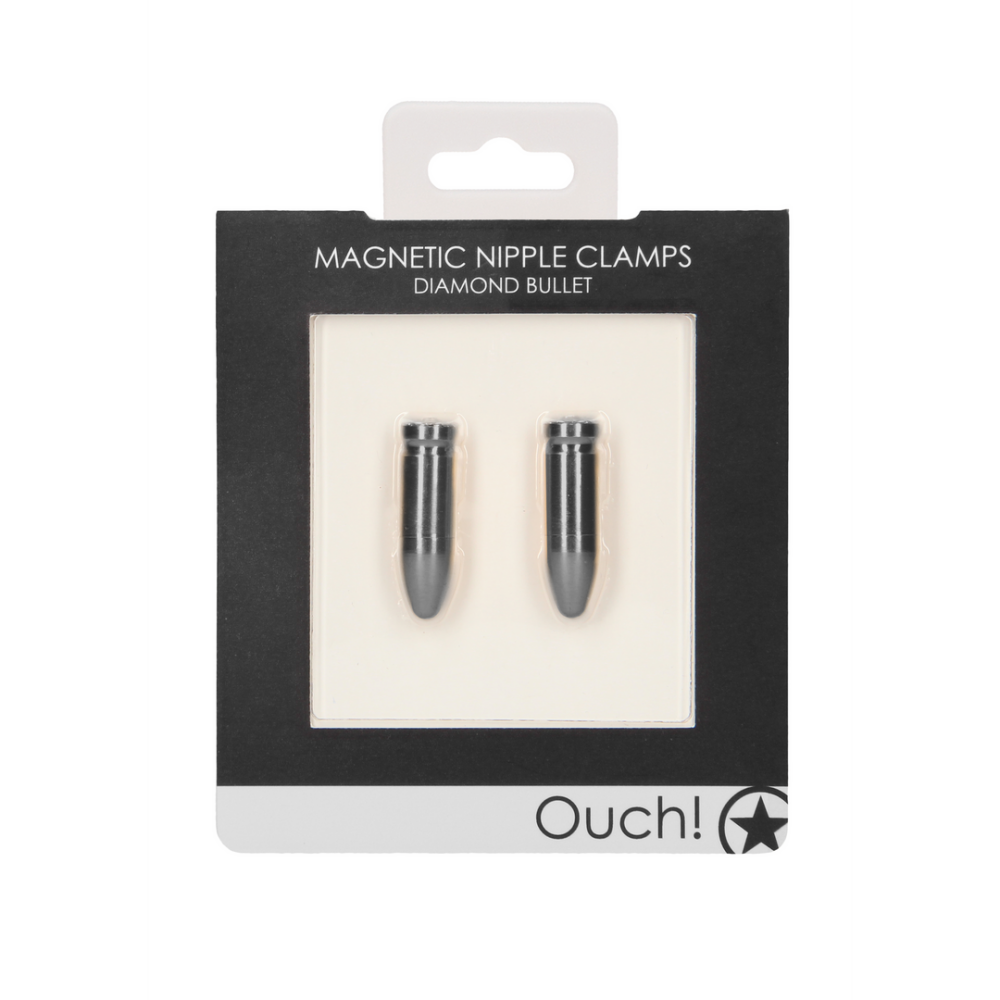 Ouch! by Shots Magnetic Nipple Clamps Diamond Bullet