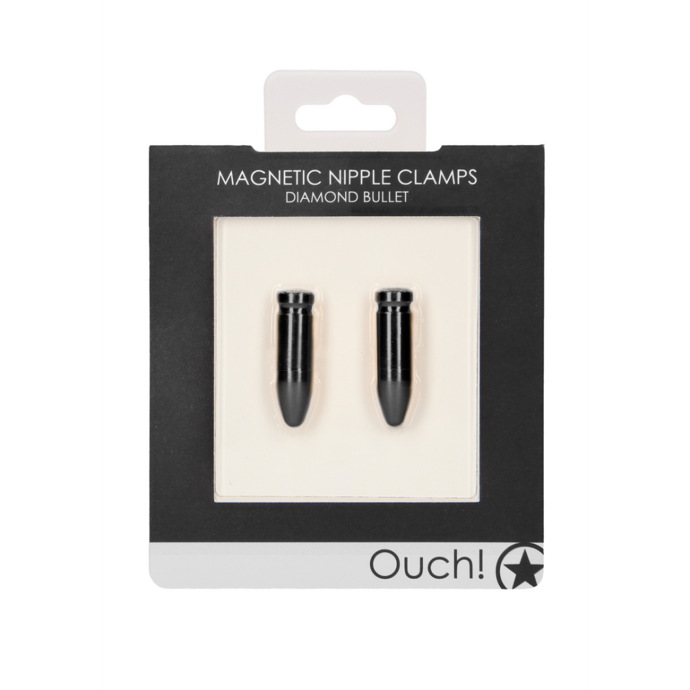 Ouch! by Shots Magnetic Nipple Clamps Diamond Bullet