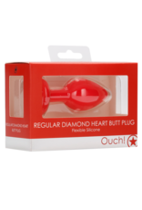 Ouch! by Shots Diamond Heart Butt Plug - Regular