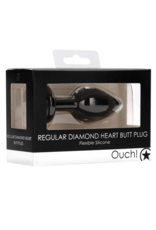 Ouch! by Shots Diamond Heart Butt Plug - Regular