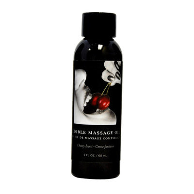 Image of Earthly body Cherry Edible Massage Oil - 2 fl oz / 60 ml 