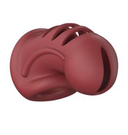 ManCage by Shots Model 28 - Ultra Soft Silicone Chastity Cage - Red