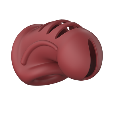 Image of ManCage by Shots Model 28 - Ultra Soft Silicone Chastity Cage - Red