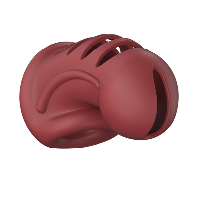 Image of ManCage by Shots Model 28 - Ultra Soft Silicone Chastity Cage - Red 