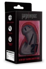 ManCage by Shots Model 27 - Ultra Soft Silicone Chastity Cage - Black