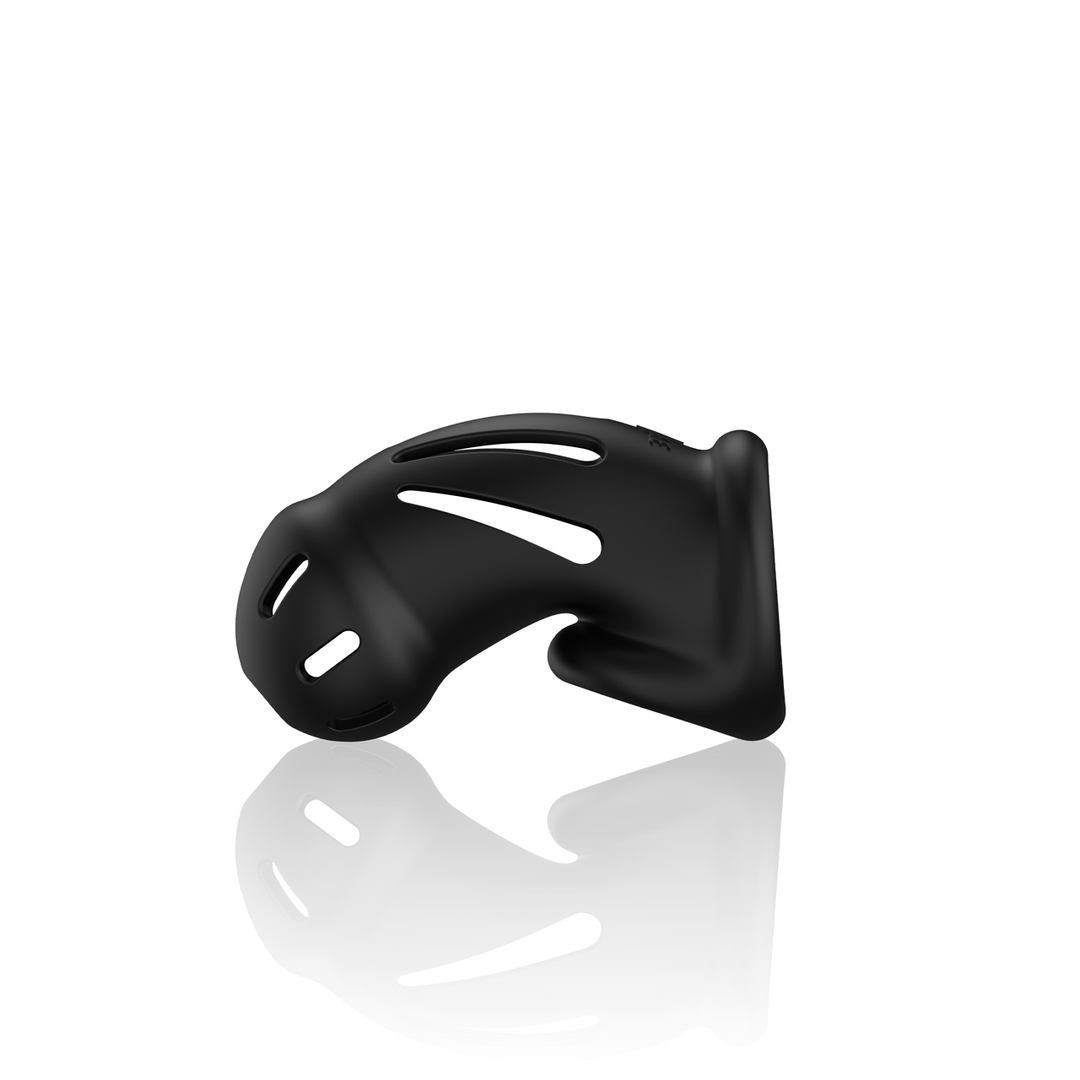 ManCage by Shots Model 27 - Ultra Soft Silicone Chastity Cage - Zwart