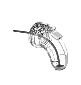 ManCage by Shots Model 15 Chastity Cock Cage with Urethral Sounding - 3.5 / 9 cm