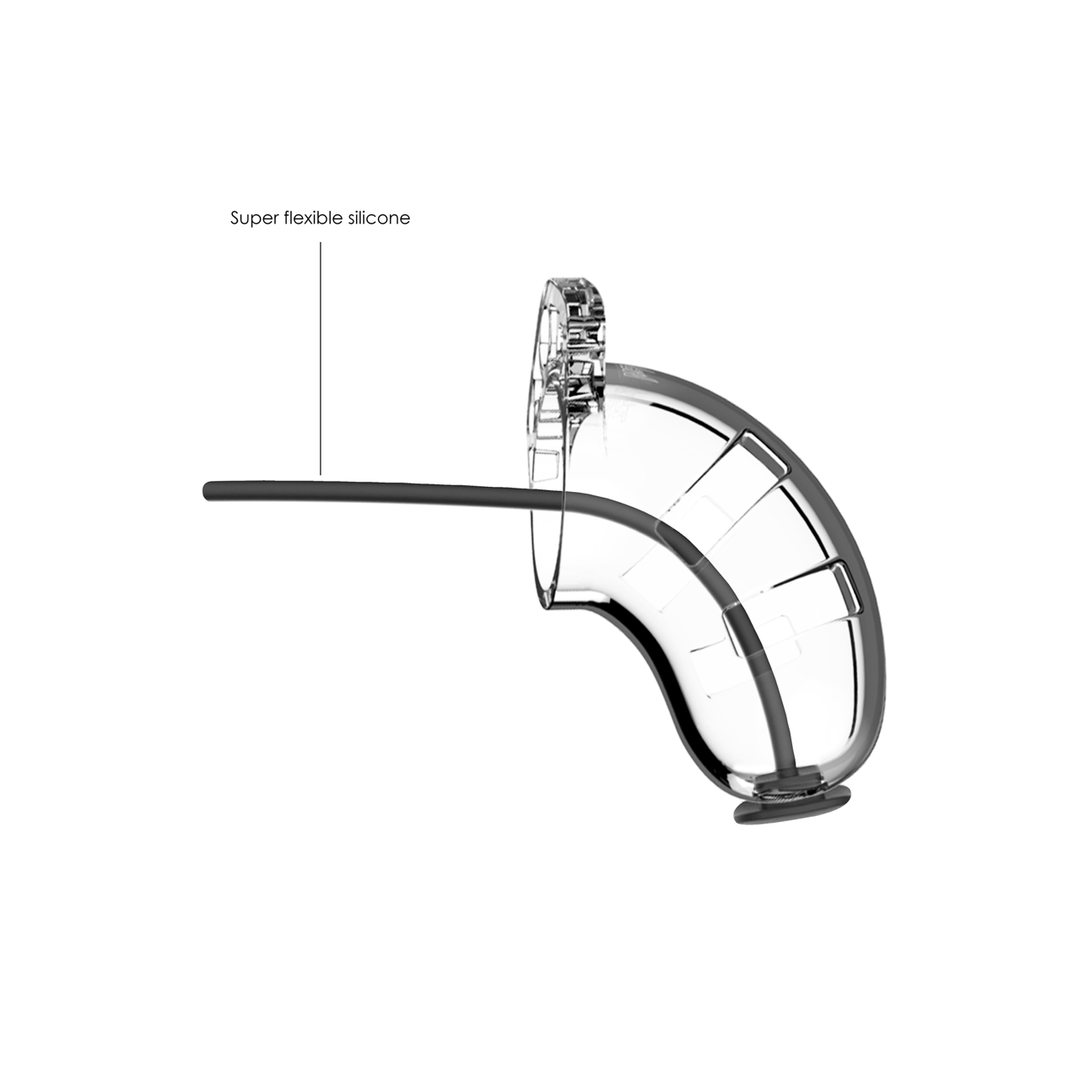 ManCage by Shots Model 15 Chastity Cock Cage with Urethral Sounding - 3.5 / 9 cm