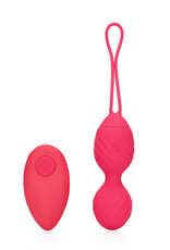 Loveline by Shots Vibrating Egg with Remote Control - Strawberry Red