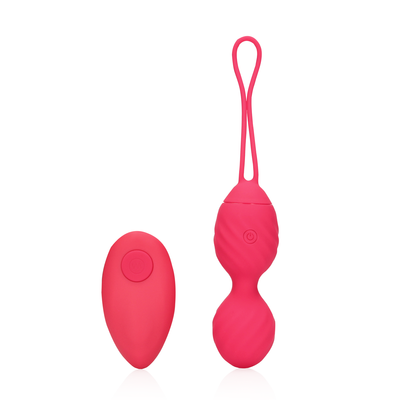 Loveline by Shots Vibrating Egg with Remote Control - Strawberry Red