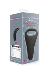 Loveline by Shots Pointed Vibrating Cock Ring - Licorice Black