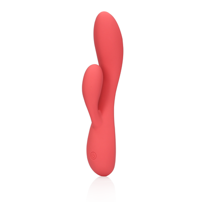 Loveline by Shots Smooth Ultra Soft Silicone Rabbit Vibrator - Astro Dust