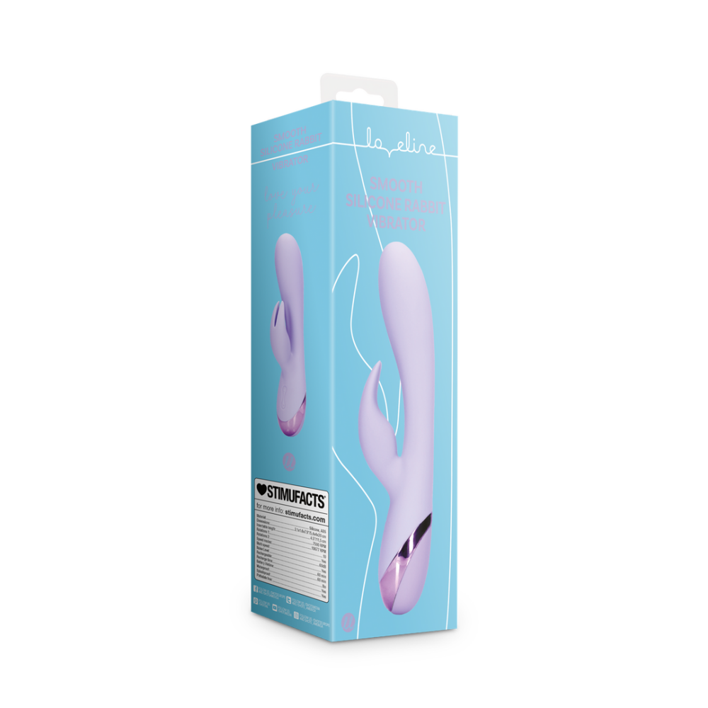 Loveline by Shots Smooth Silicone Rabbit Vibrator - Digital Lavender
