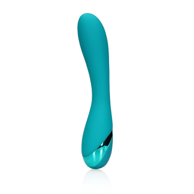 Image of Loveline by Shots Smooth Silicone G-Spot Vibrator - Teal Blue 