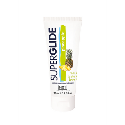 Image of HOT Superglide - Edible Waterbased Lubricant - Pineapple - 3 fl oz / 75 ml