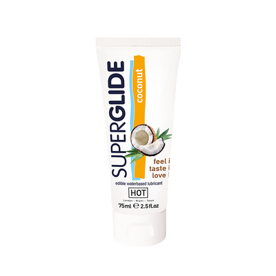 Image of HOT Superglide Edible Waterbased Lubricant - 3 fl oz / 75 ml