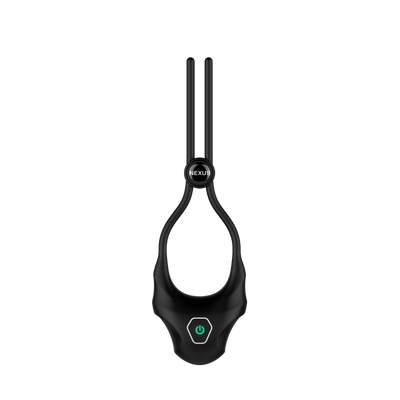 Image of Nexus Forge - Vibrating Adjustable Lasso Silicone Cock Ring - Black 