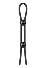 Nexus Forge - Dubbel Verstelbare Lasso Siliconen Cockring - Zwart