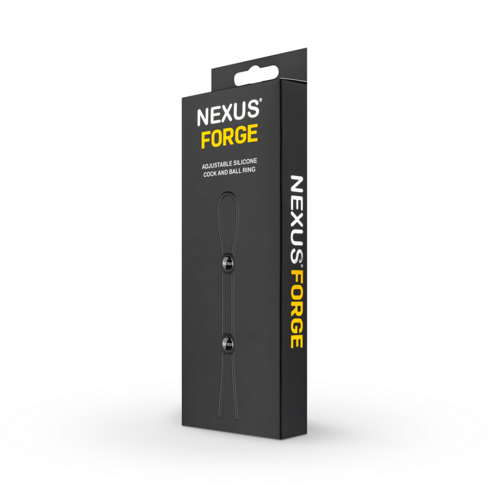 Nexus Forge - Dubbel Verstelbare Lasso Siliconen Cockring - Zwart