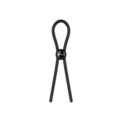 Image of Nexus Forge - Single Adjustable Lasso Silicone Cock Ring - Black