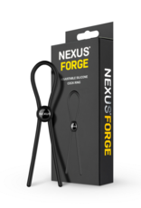 Nexus Forge - Single Adjustable Lasso Silicone Cock Ring - Black