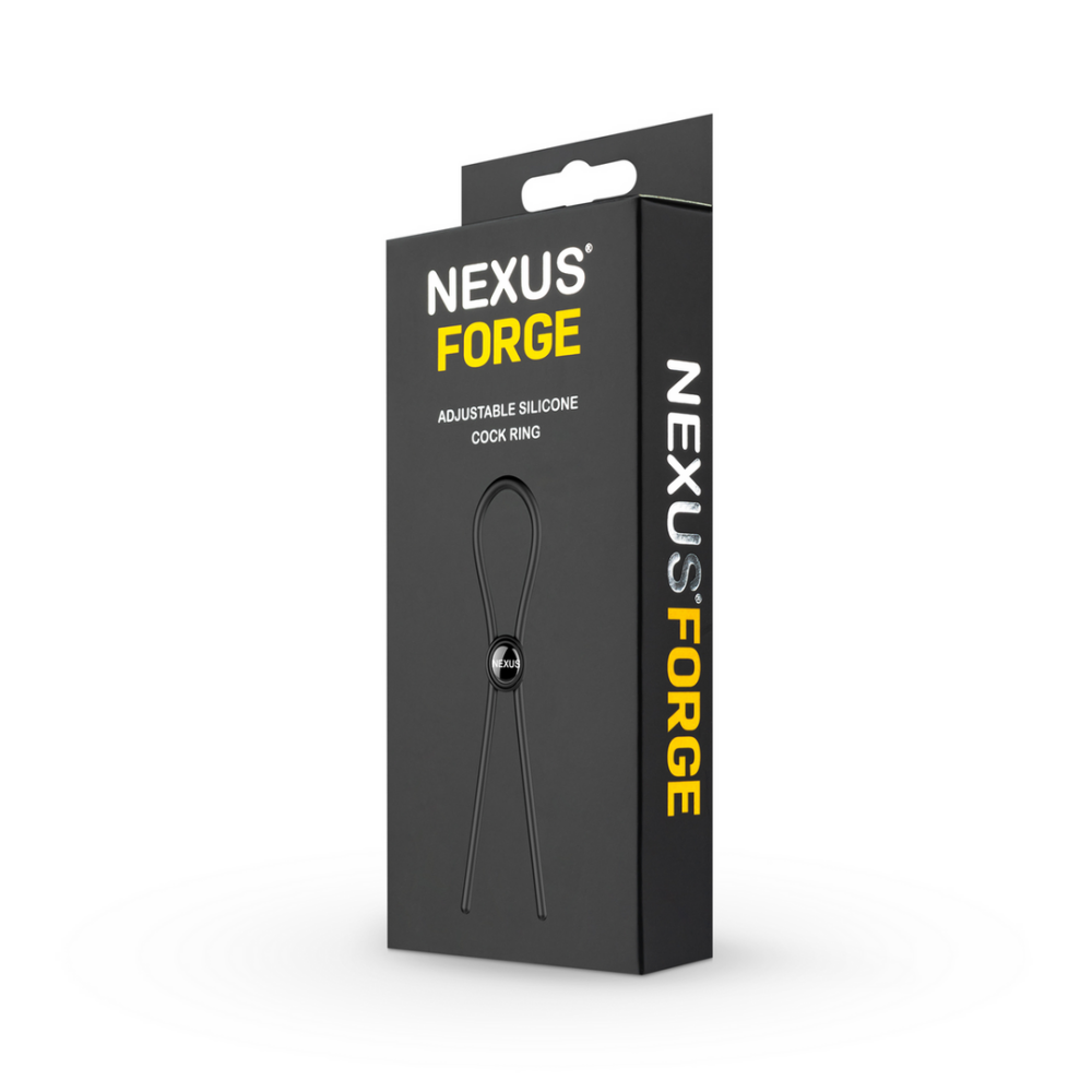 Nexus Forge - Single Adjustable Lasso Silicone Cock Ring - Black