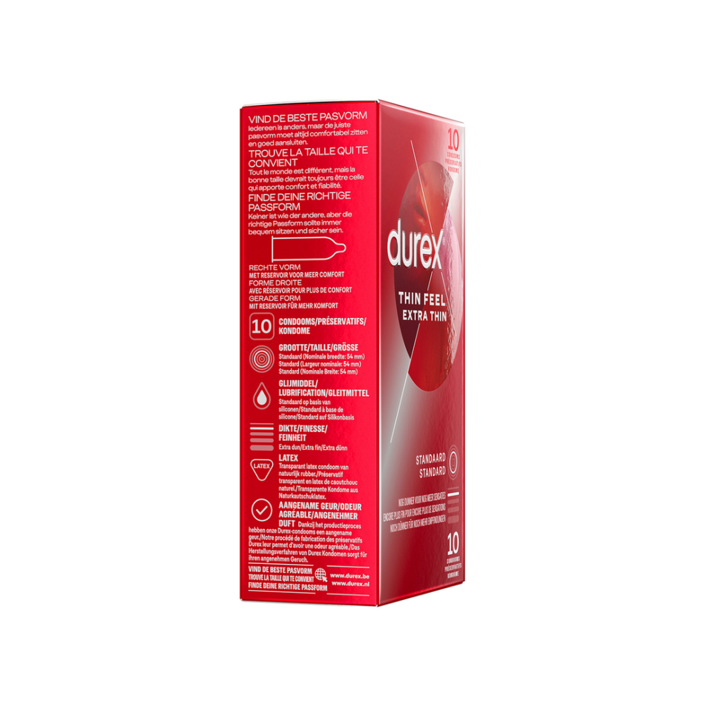 Durex Thin Feel Extra Thin - Condoms - 10 Pieces