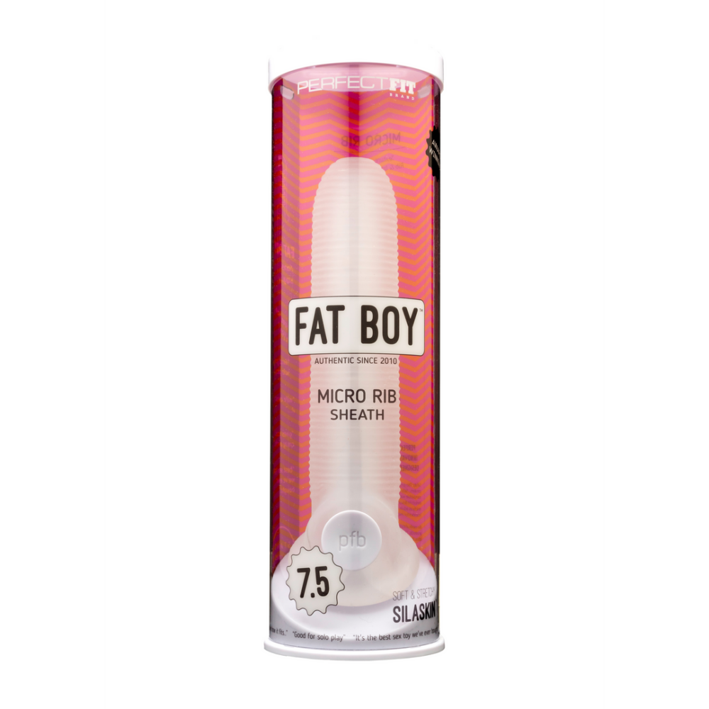 PerfectFitBrand Fat Boy Micro Ribbed Sheath - Dildo - 7 / 19 cm