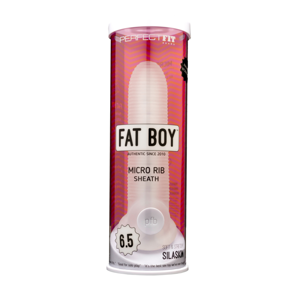 PerfectFitBrand Fat Boy Micro Ribbed Sheath - Dildo - 6 / 16,5 cm