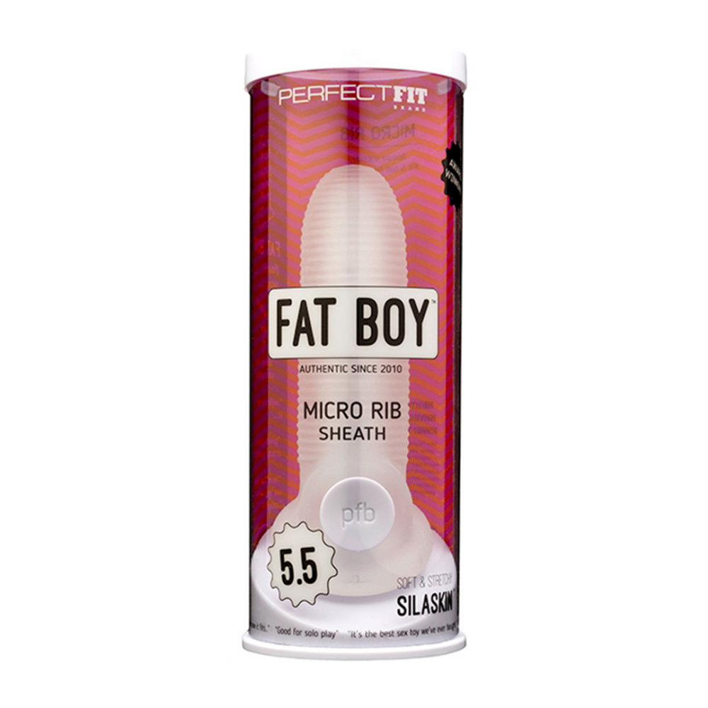 PerfectFitBrand Fat Boy Micro Ribbed Sheath - Dildo - 6 / 14 cm